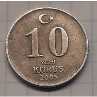 Турция 10 новых курушей 2005г.km1166