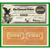 [КОПИЯ] США 1000 долларов 1863 г. Золотой сертификат.