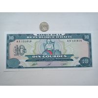 Werty71 Гаити 10 гурдов 1991 UNC банкнота