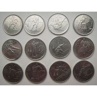 Канада 25 центов 2007-2008 гг. XXI зимние Олимпийские Игры, Ванкувер 2010. Комплект 12 шт.