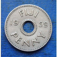Фиджи Британская колония 1 пенни 1959