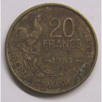 Франция 20 франков 1953 г (год В)