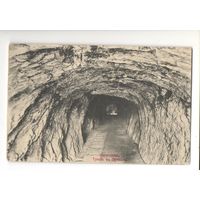Старинная открытка "Пятигорскъ. Тунель въ Провалъ"