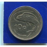 Мальта 10 центов 1986
