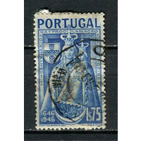 Португалия - 1946 - Дева Мария покровительница Португалии 1,75Е - (есть тонкое место) - [Mi.705] - 1 марка. Гашеная.  (Лот 17Ct)
