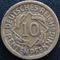 YS: Германия, 10 рентенпфеннигов 1924D, KM# 33 (2)