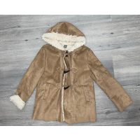 Классное пальто на меху Zara 128