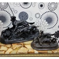 Коллекция Большая статуэтка Касли Куса Собаки Охота 1961 7кг 39x20см