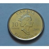 10 центов, Канада 2001 Р, AU