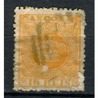 Португальские колонии - Ангола - 1870/1877 - Корона 10R перф. 12 1/2 - [Mi.2iAx] - 1 марка. Гашеная.  (Лот 54AM)