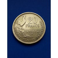 Франция 20 франков 1953 год