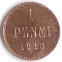 1 пенни 1913 год _состояние XF