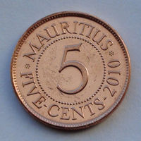 Маврикий 5 центов. 2010