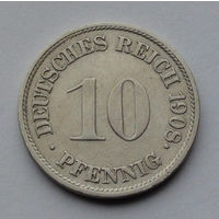 Германия - Германская империя 10 пфеннигов. 1908. G