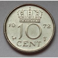 Нидерланды 10 центов, 1972 г.