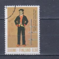 [173] Финляндия 1972. Культура.Национальный костюм. Гашеная марка.