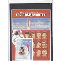 Космос. Космонавты и астронавты. Гвинея. 1999. Малый лист из 12 марок и 1 блок (полная серия). Michel N 2695-2706, бл625. (36,0 е)