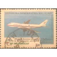 Мадагаскар. 1987 год. 25-летие Air Madagascar Company.  Mi:MG 1076. Почтовое гашение.