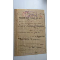 1913 г. Железная дорога .Прошение о бесплатный билет