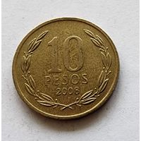 Чили 10 песо, 2008