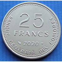 Коморские острова. 25 франков 2020 год   KM#14b