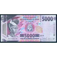 Гвинея 5000 франков 2019 UNC