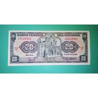 Банкнота 20 сукре Эквадор 1988 г.