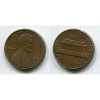 США. 1 цент (1976, буква D)