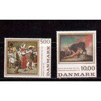 Дания-1984, (Мих.819-820) **, Искусство, Живопись