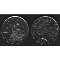 Новая Зеландия km119a 50 центов 2006 год (нов.тип) магнит (f