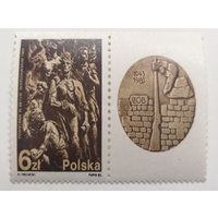 Польша. 40-лет восстания Варшавского гетто 1943 года. ( Сцепка ) 1983 года.**