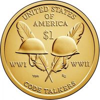 США 1 доллар, 2016 D Индейцы-радисты