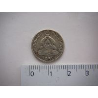 Гондурас 20 центавос от лемпиры 1951 г. (индеец) серебро