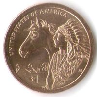 1 доллар США 2012 год Сакагавея Торговые пути 17 века двор D _состояние UNC