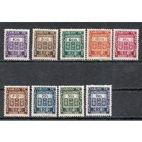Доплатные марки Французская Индия 1948 год 9 марок