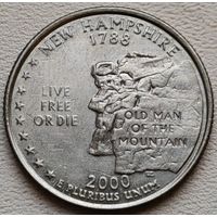 США 25 центов (квотер) 2000 Р New Hampshire