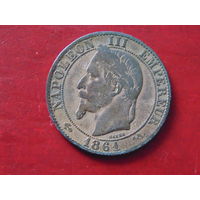 Франция 5 сантимов 1861 г .