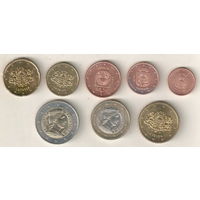Латвия набор 8 монет 2014