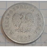 Польша 1 злотый, 1949 Алюминий, 2.12гр (15-8-7)