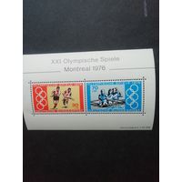 ФРГ 1976 Блок Mi.12 "XXI летние Олимпийские игры в Монреале" (чистые**) марки Mi.888-889