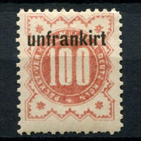 Германия - Мюльхайм-Дойц-Кёльн - Местные марки - 1888 - Надпечатка Unfrankirt на 100Pf - [Mi.16A] - 1 марка. MH.  (Лот 137AP)