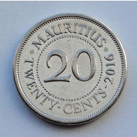 Маврикий 20 центов. 2016