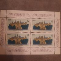 ГДР 1986. Архитектура. Schloss Schwerin. Малый лист