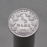 Германия 1/2 марки 1907 J