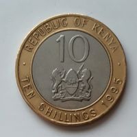 Кения. 10 шиллингов 1995 г.