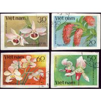 4 марки 1979 год Вьетнам Орхидеи 1057-1058,1060-1061 беззубцовки