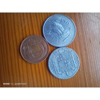Ирландия 1 пени 1995, Испания 2 цента 1941, Индия 1 рупия 2004 -45