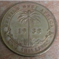 Западная Африка 2 шиллинга 1938