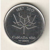 Канада 50 цент 2017 150 лет Конфедерации Канада