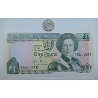 Werty71 Джерси 1 фунт 2001 UNC банкнота